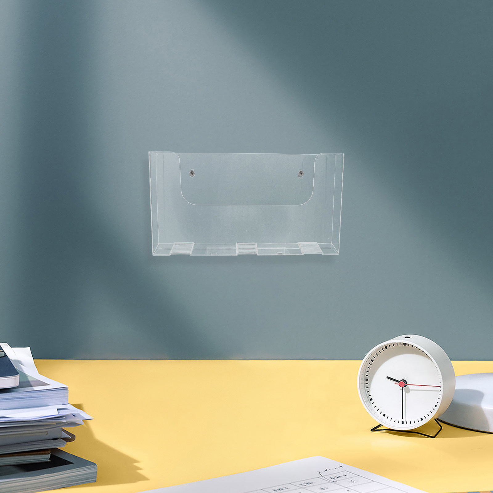 2個入り アクリル製 壁掛けファイルホルダー 省スペース 壁 - Magazine Holder Rack のレビューと価格