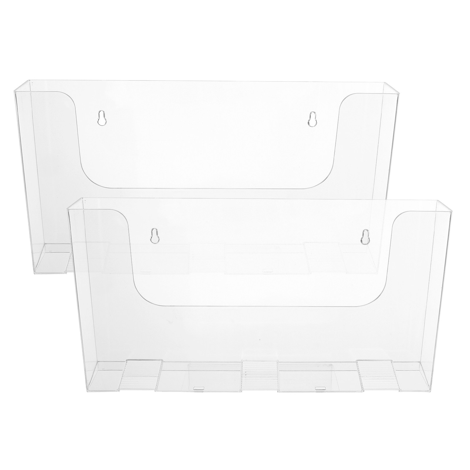 2個入り アクリル製 壁掛けファイルホルダー 省スペース 壁 - Magazine Holder Rack のレビューと価格