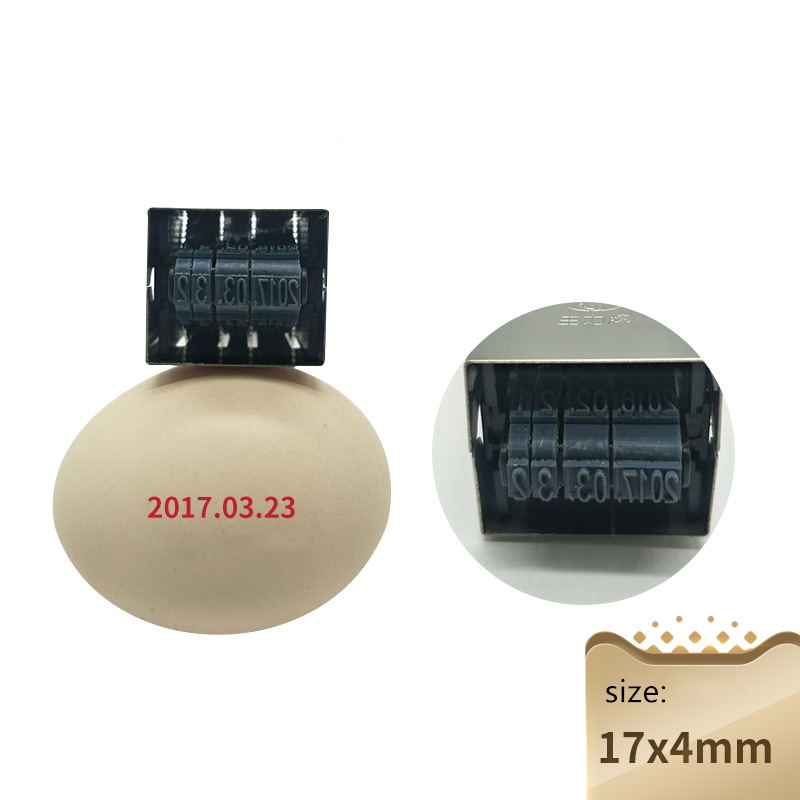 携帯用日付スタンプ 卵、スーパーマーケット、店舗、学校、銀行 - Rubber Date Stamp のレビューと価格