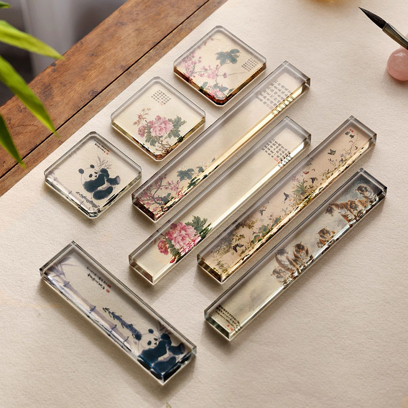 1 個の中国書道用クリスタルガラスペーパーウェイト、頑丈な筆 - Paper Weight Crystal のレビューと価格