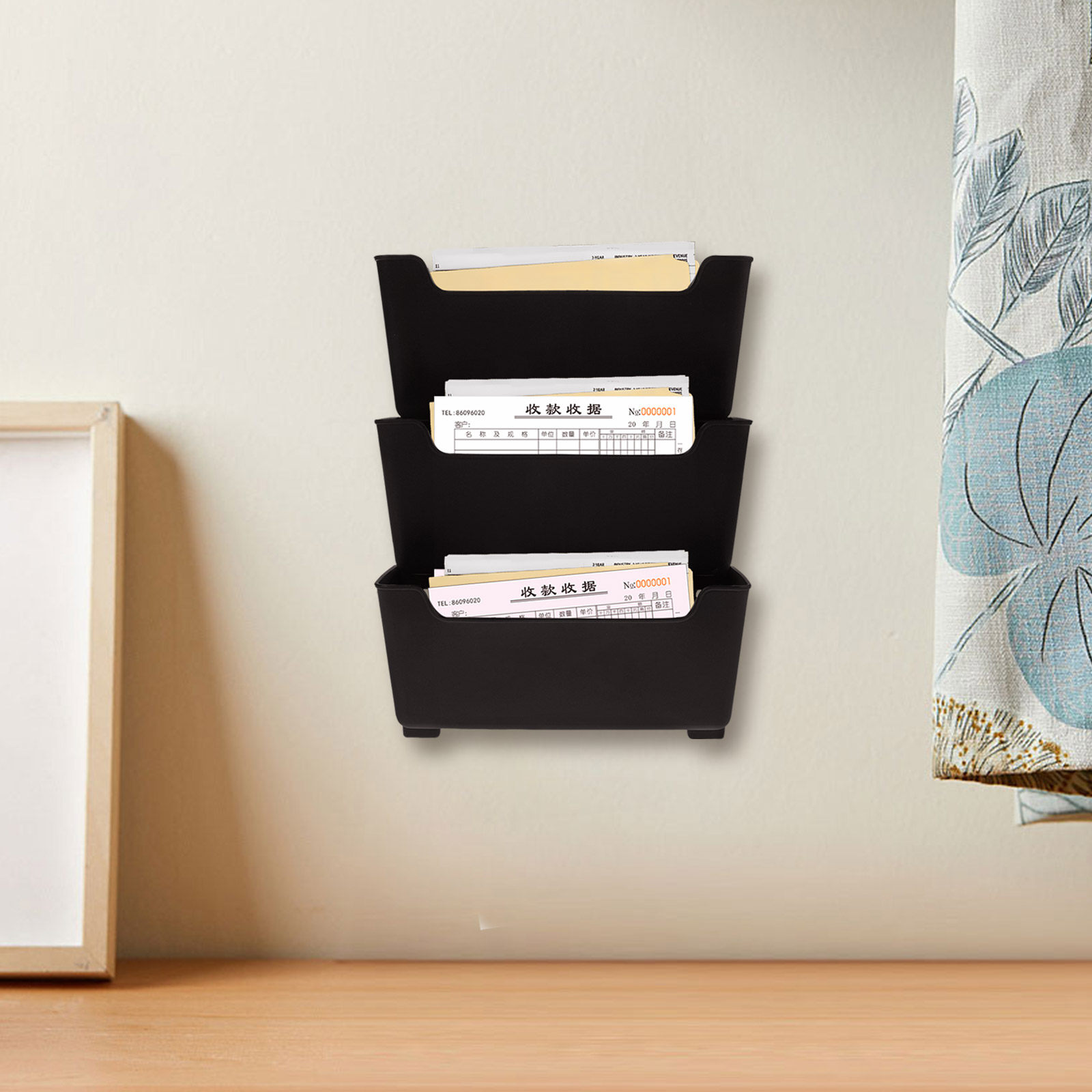 1個入り 壁掛けファイル整理ラック 透明プラスチック製 ハン - Magazine Holder Rack のレビューと価格