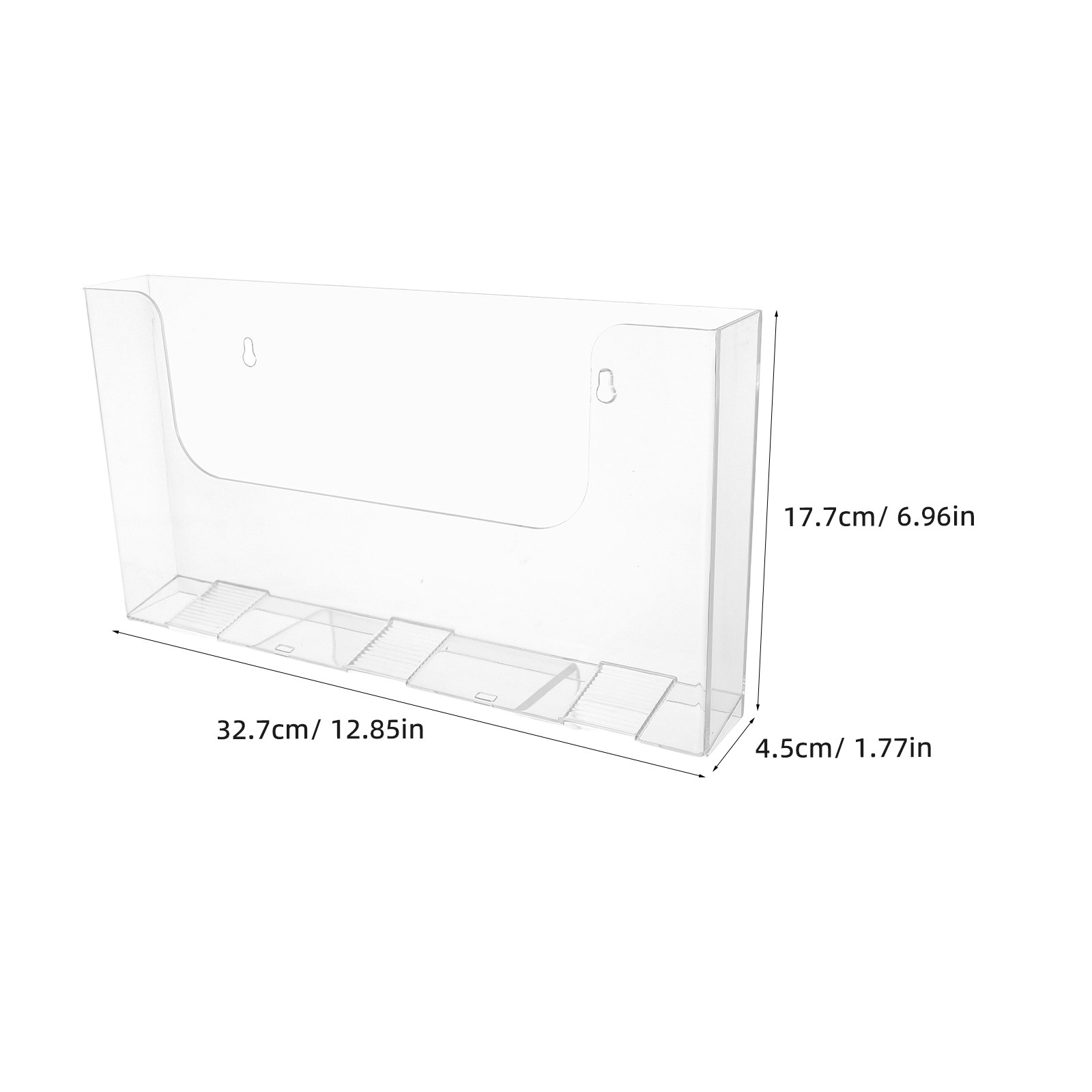2個入り、壁掛け式ファイルホルダー、アクリル製透明マガジンラ - Magazine Holder Rack のレビューと価格