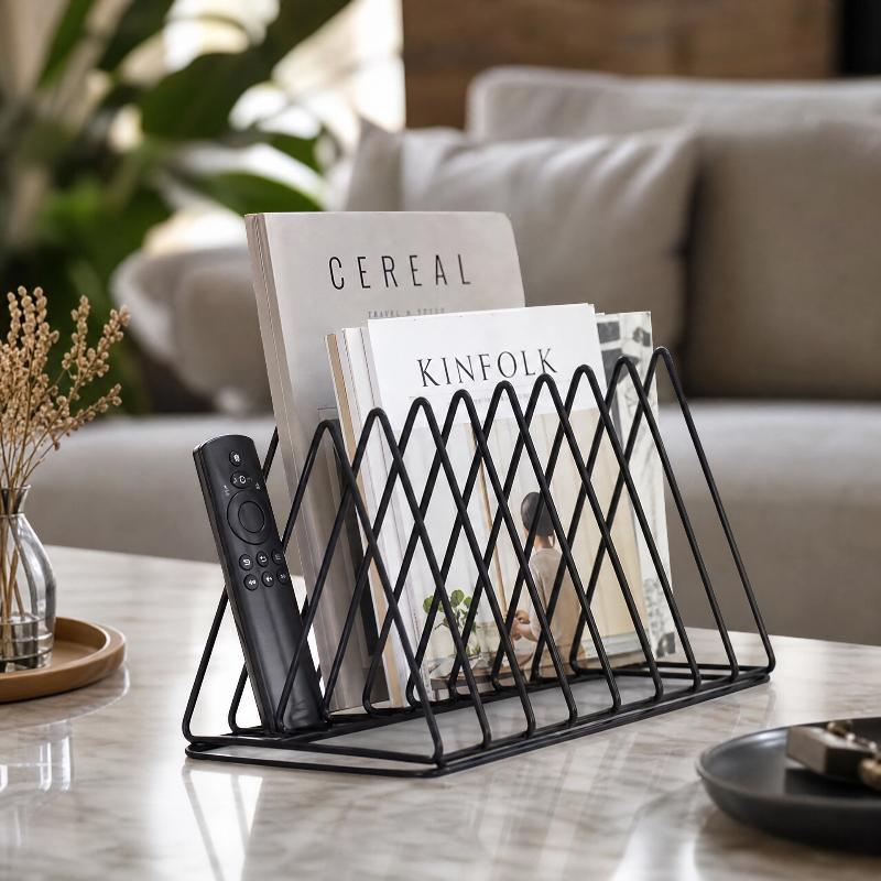 新製品 5/9グリッド収納ラック 三角形鉄製ファイルオーガナ - Magazine Holder Rack のレビューと価格